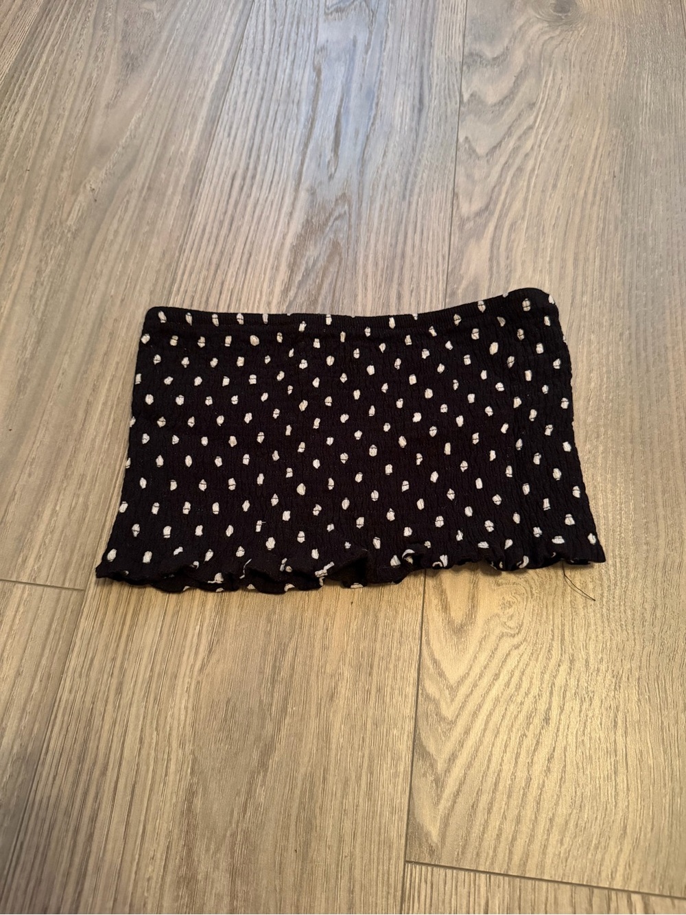 Black Polka Dot Tube Top- Unbranded